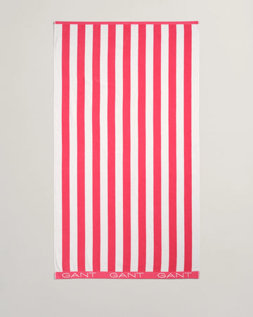 Block Stripe Beach Towel - Watermelon Red