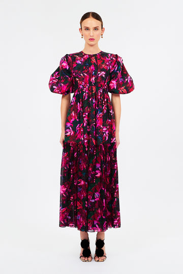 Collage Dress - Hibiscus