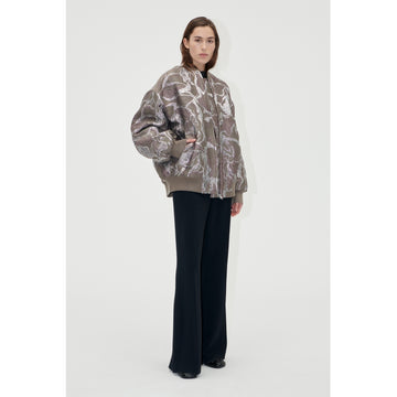 Volominous Bomber Jacket - Abstract Foliage