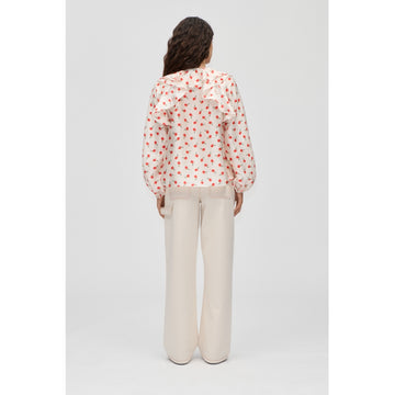 Multi Ruffle Raglan Top - Ditzy Petunia