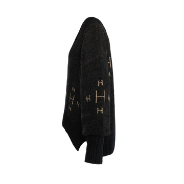 Fam V-Neck Sweater - Jet Black