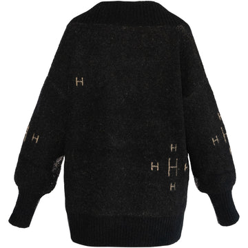 Fam V-Neck Sweater - Jet Black