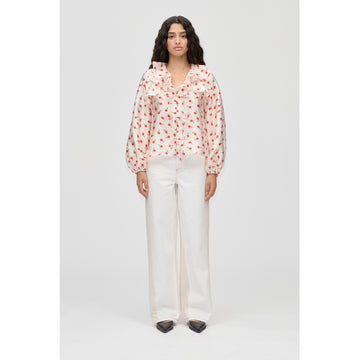 Multi Ruffle Raglan Top - Ditzy Petunia