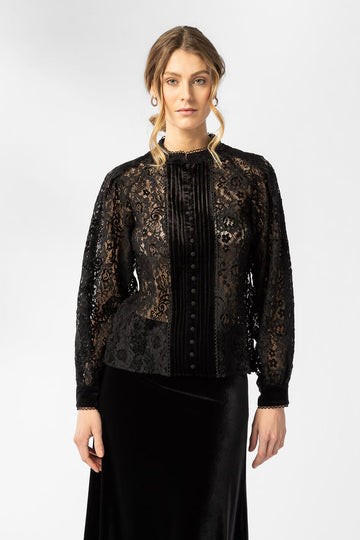 Inez Blouse - Black Lace