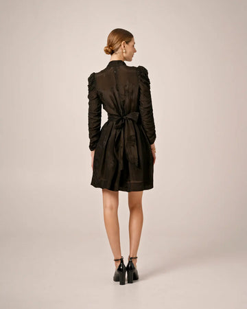 Jacquard Mini Dress I - Black