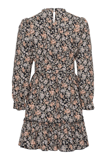 Sophie Mini Dress - Black Jacquard