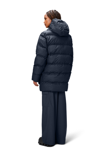 Alta Long Puffer Cargo Jacket W3T4 - Navy