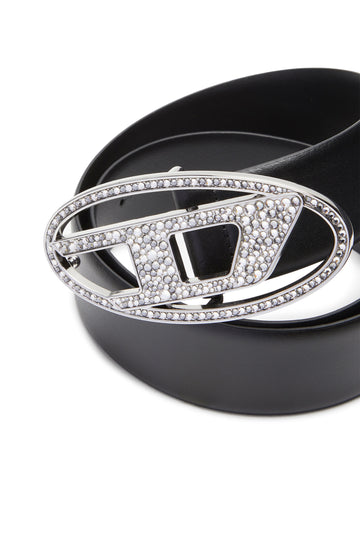 B-1DR Strass Logo Belt - Black