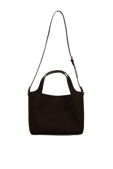 Logo Crossbody Tote Bag Alter Suede W/Eco Micely Croc Alter Mat - Coffee