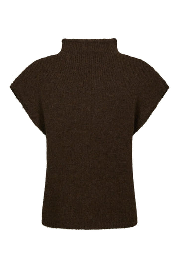 Jona Knit Top - Brown Melange