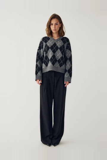N-Lai Knit - Black Grey Mix