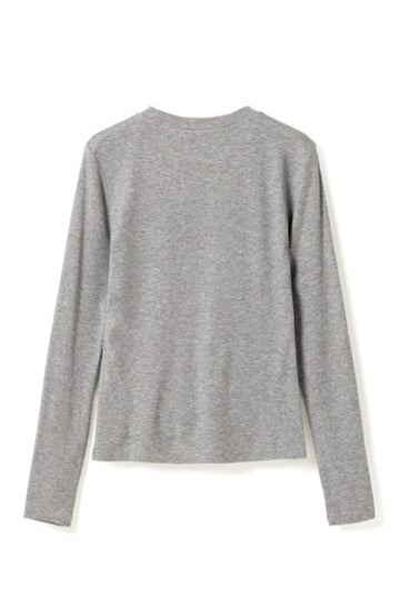 N-Lidie Ls Top - Medium Grey Mel.