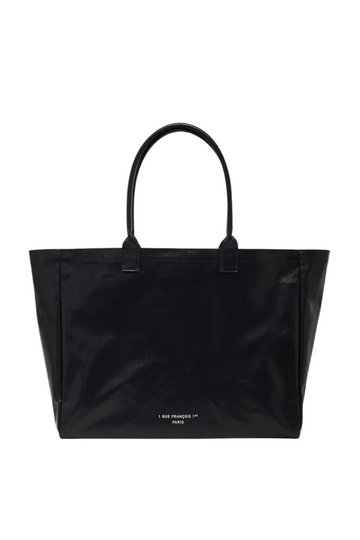 Leo Coated Canvas Tote - Black