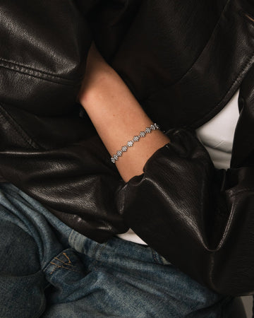 Flower Bracelet - Silver
