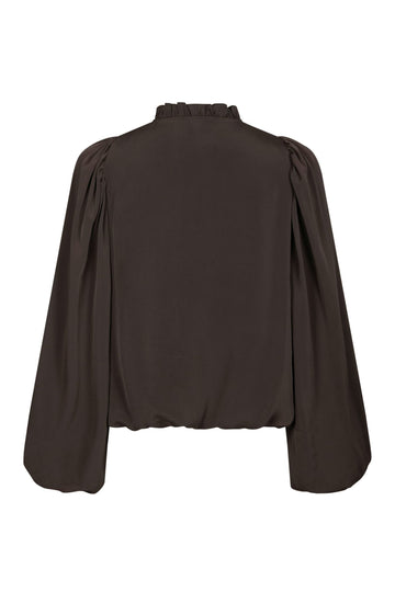 Vivette Woven Blouse - Dark Brown