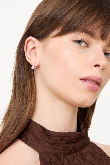 Chelsie Crystal Earrings - Silver