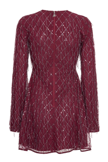 Sequins Mini Flared Dress - Winetasting