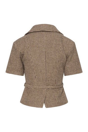 Annieic Tee Blazer - Brown Checks