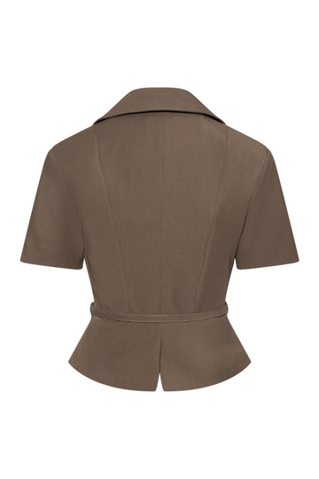 Annieic Tee Blazer - Dark Brown
