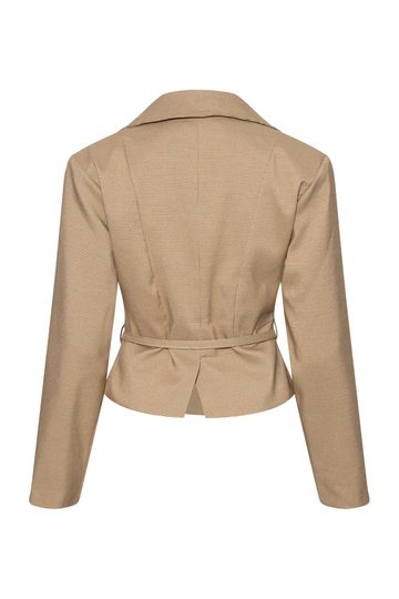 Annieic Blazer - Light Brown Small Checks