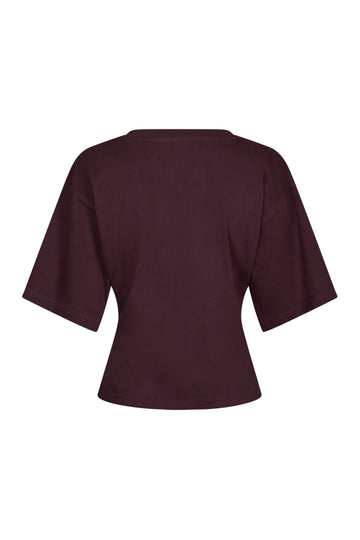 Asha Boxy Tee - Bordeaux