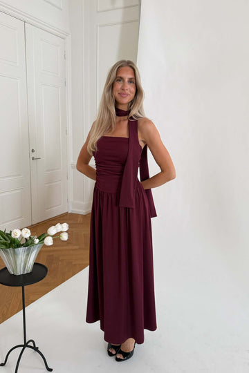Astridic Long Dress - Bordeaux