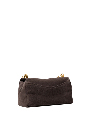 Bryant Small Suede Convertible Shoulder Bag - Chocolate