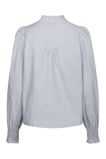 Astrida Stripe Stone Blouse - White