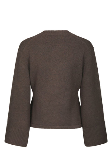 Pixie Knit Cardigan - Brown Melange