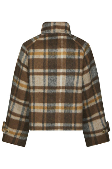 Quinn Check Jacket - Camel