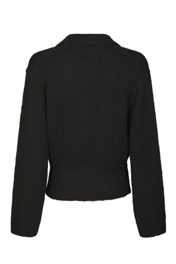 Ramera Fluffy Knit Cardigan - Dark Brown