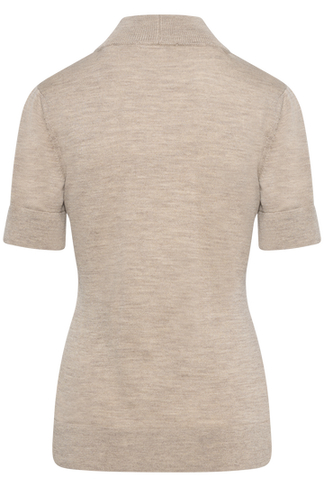 Merino Short Sleeve Polo - Sand