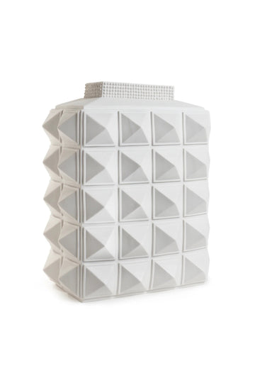 Charade Studded Vase - White