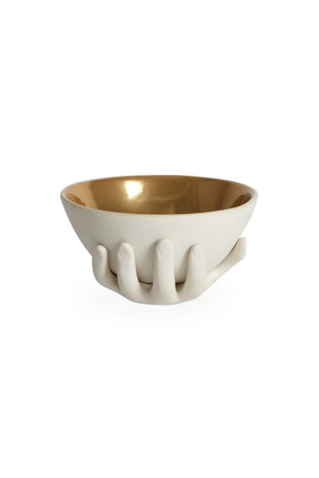 Eve Accent Bowl - White/Gold