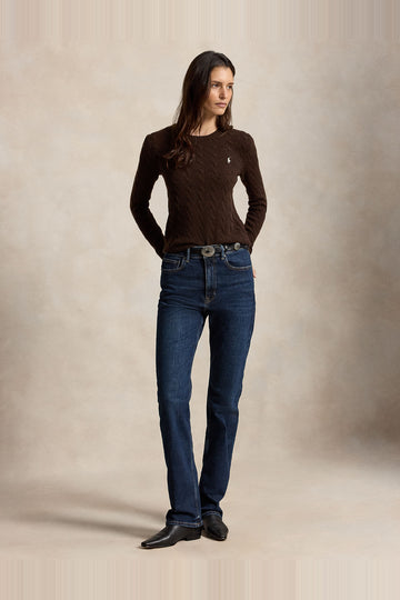 Julianna Long Sleeve Pullover - Cedar Heather