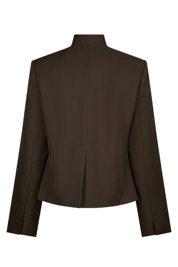 Tiria Structure Blazer - Dark Brown