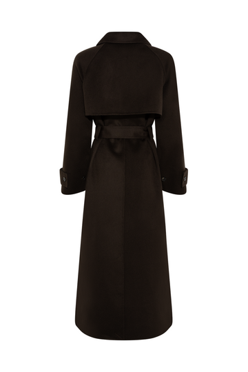 Thale Wool Trenchcoat - Dark Brown
