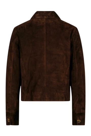 Allie Suede Jacket - Dark Brown