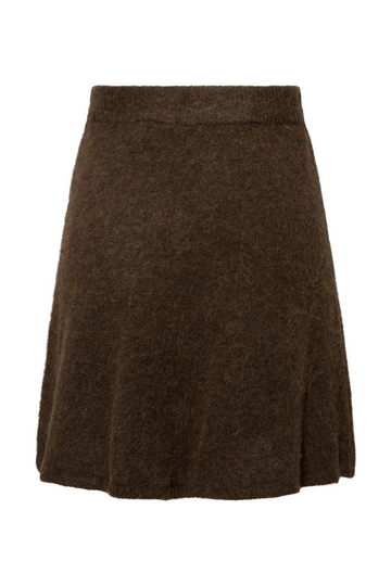 Lulu Brushed Hw Knit Skirt - Delicioso Melange