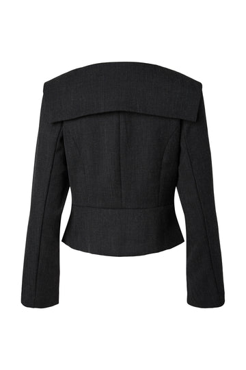 Yasdaisy Ls Blazer S. - Dark Grey Melange