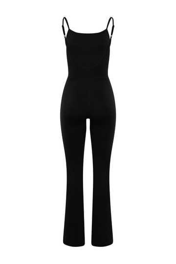 Bold Logo Long Unitard - Black