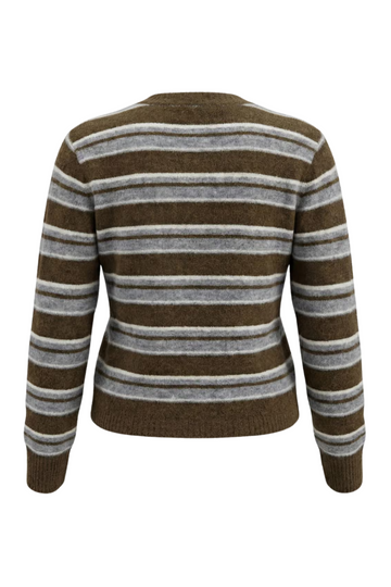 Enada Ls Cardigan St 7454 - Olive Stripe