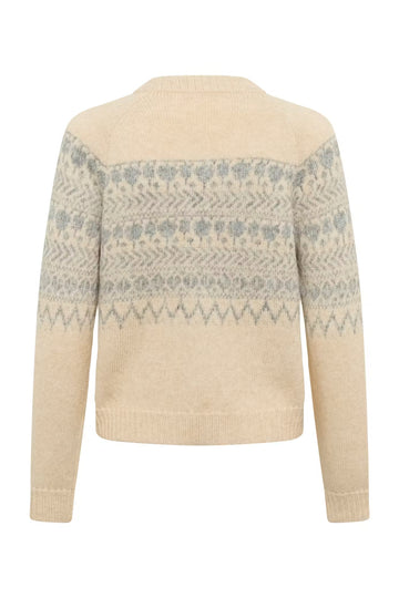 Charmainepw Cardigan - Whitecap/grey Jaquard