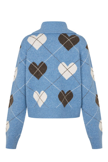 Siricras Cardigan - Blue Hearts