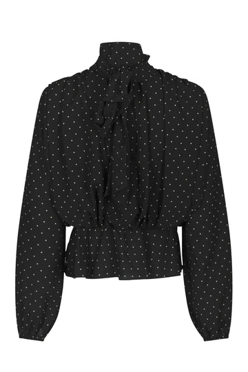 Ettalie Dot Blouse - Black
