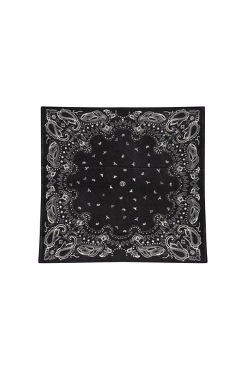 Cashmere Paisley Scarf - 65 Cm - Black & White