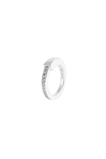 Pendome Introverso Pavé Ring - Silver