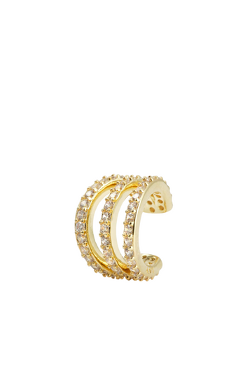 Eterno Tripple Pavé Cuff - Gold