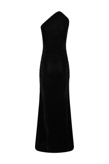 Andreaic Maxi Dress - Black Velour