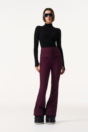 Aurora High-Waist Ski Pant - Wine